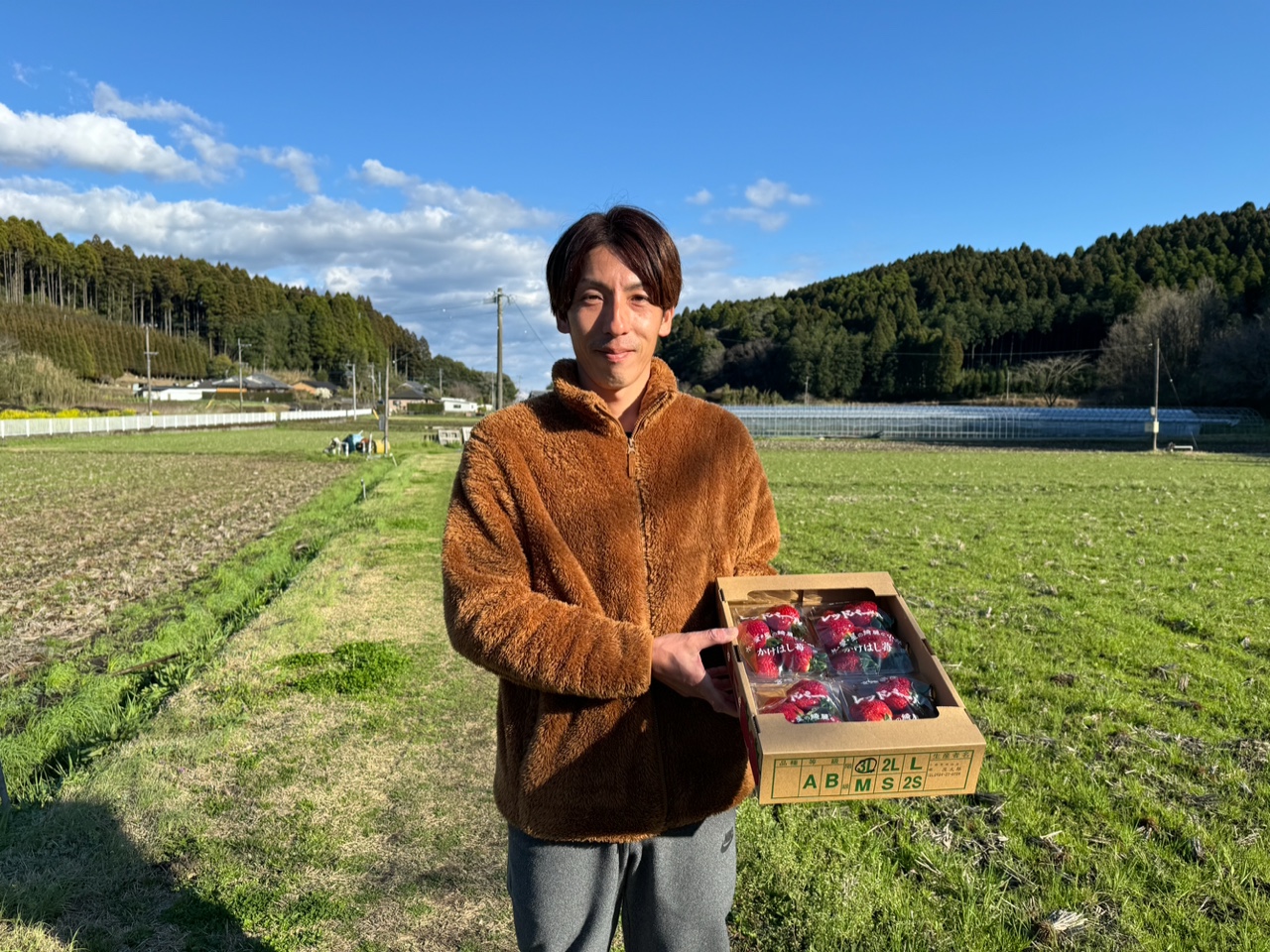 「かけはし苺」の生産者、梯慶太郎さん